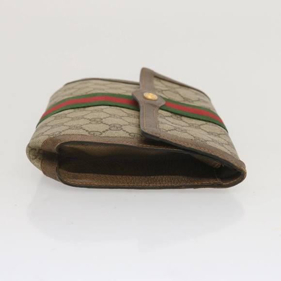 GUCCI GG Supreme Web Sherry Line Clutch Bag PVC Beige 41 014 3087 Auth ac2797 - Picture 3 of 16
